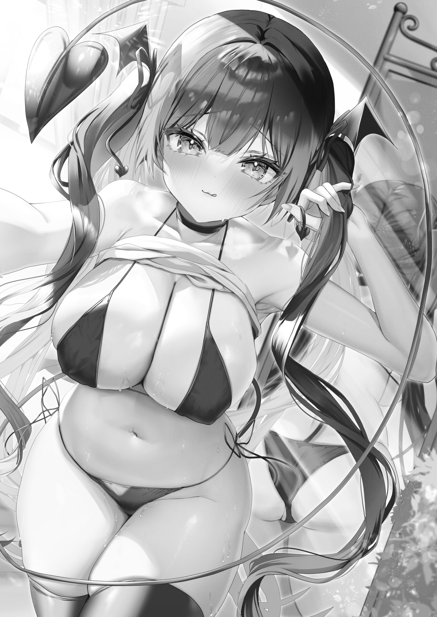 [日本漫画] [ヤモセブン (あゆま紗由)] 小悪魔ちゃんのこうげき 9｜小恶魔的甜蜜攻势! 9 ~香汗淋漓室内泳装做爱篇~ 单本,巨乳大奶,露出,大阴茎#[25P]-2