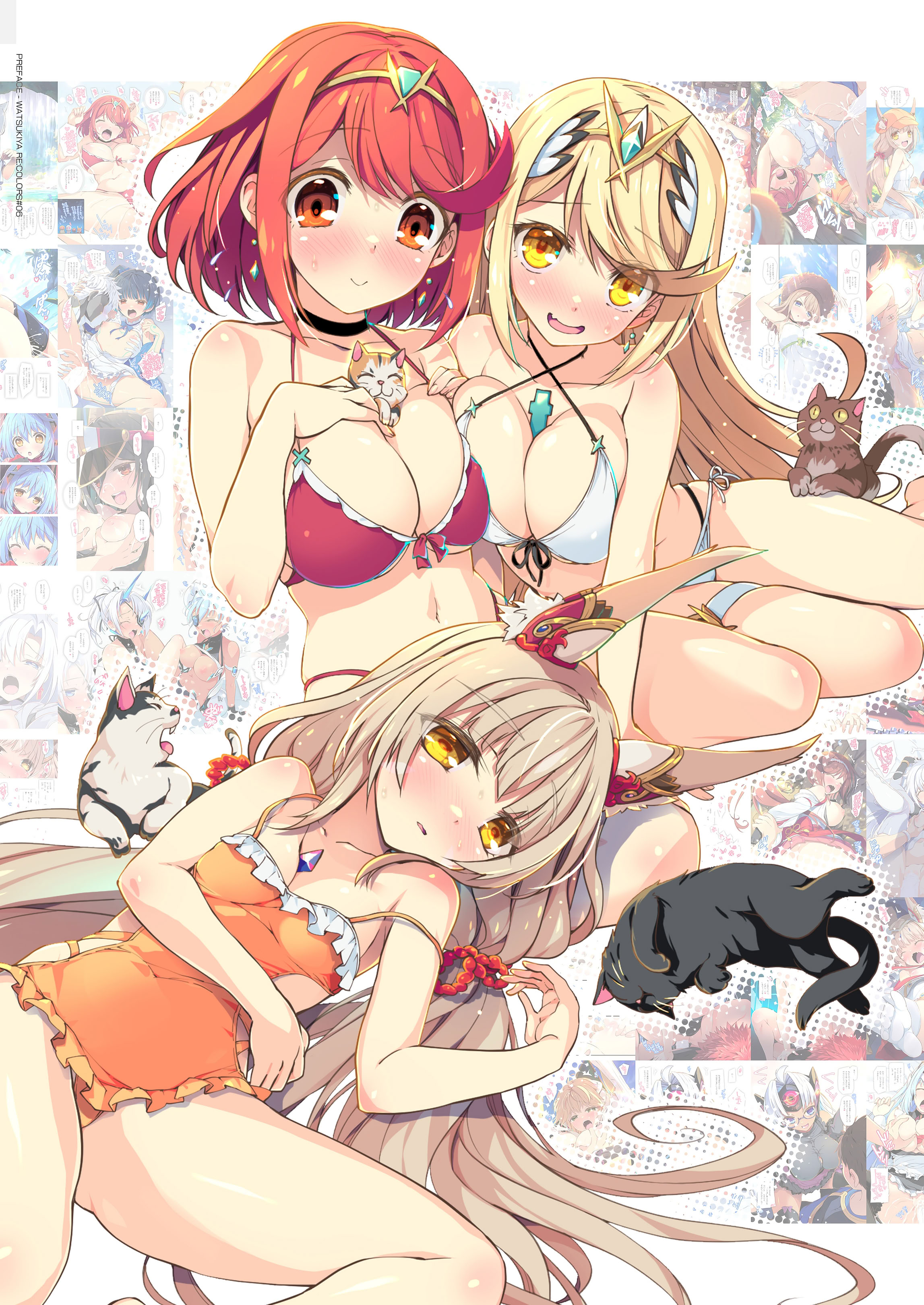 [日本漫画] [わつき屋 (わつきるみ、結城成)] RE：COLORS!#06 キラキラkawaii! ブレイド大集合♪ (ゼノブレイドシリーズ) 单本,巨乳大奶,露出,全彩,大阴茎#[75P]-3