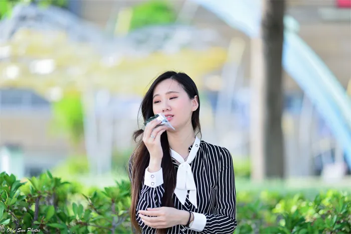 [爱美足] NO.026 美模 小米 新任小秘书黑丝职业装 街拍