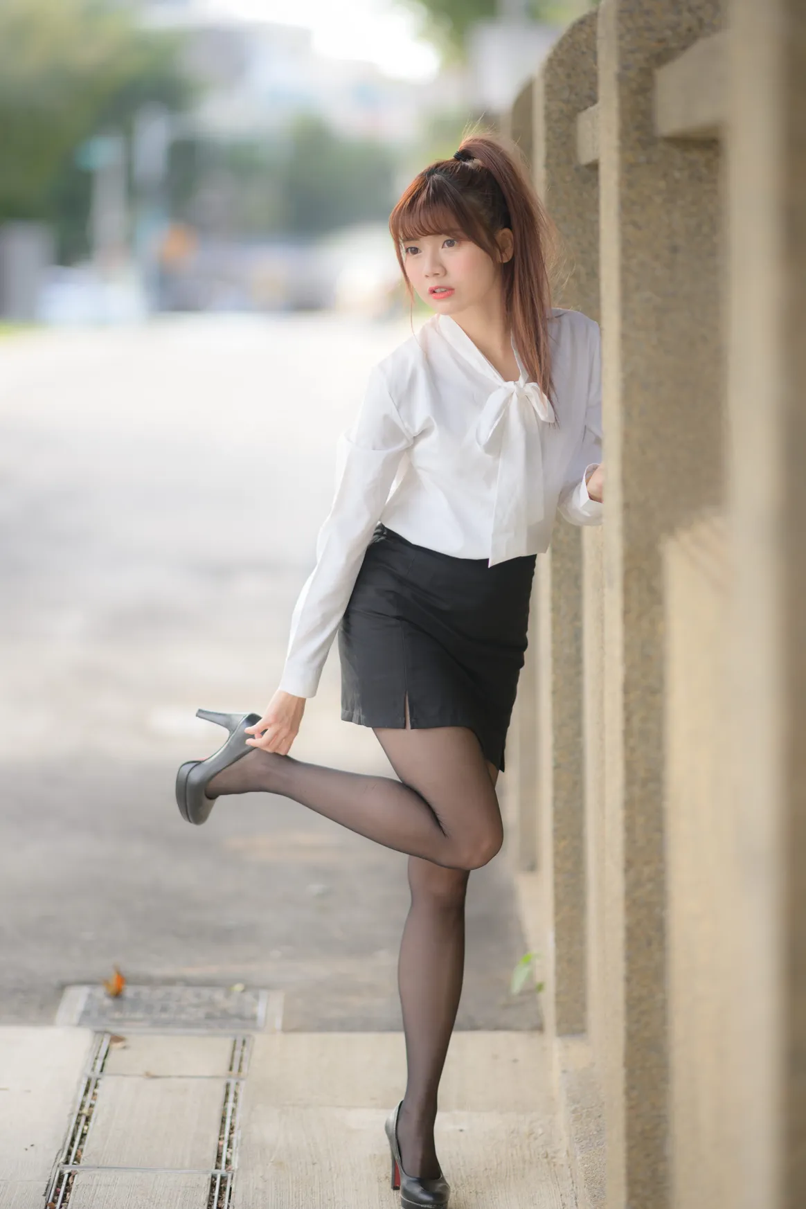 [爱美足] NO.237 OL黑丝制服高跟 街拍#[105P]-6