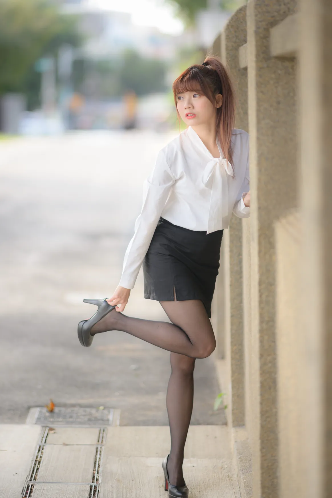 [爱美足] NO.237 OL黑丝制服高跟 街拍#[105P]-7