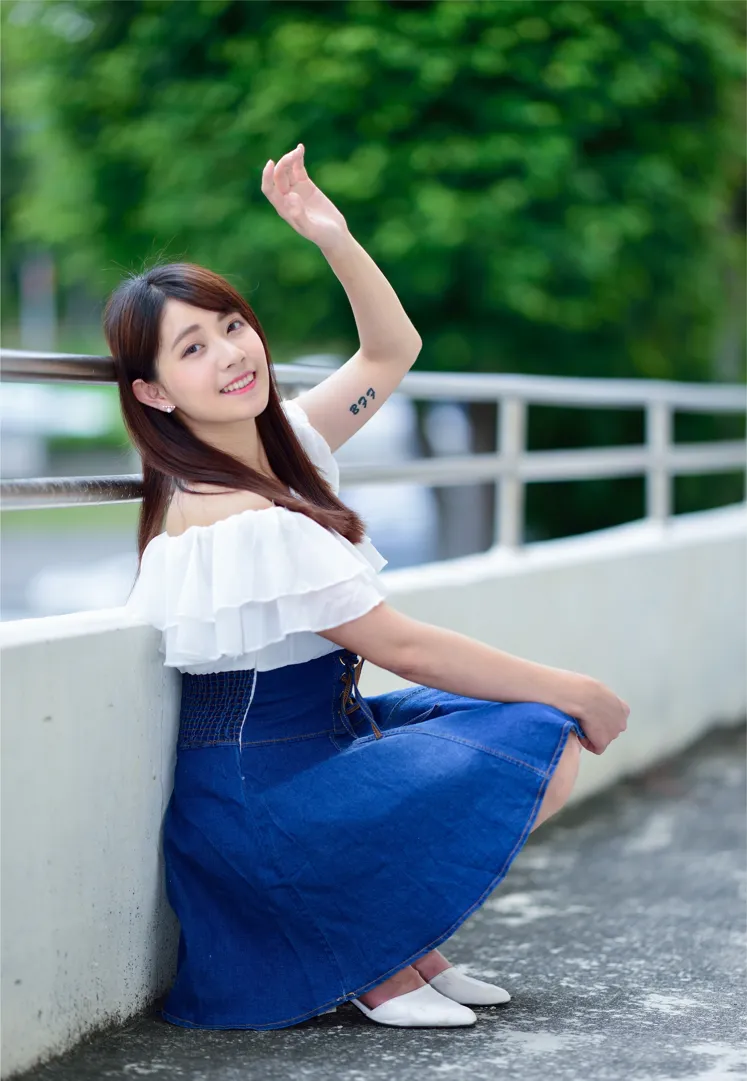 [Mzsock] NO.168 Shanshan denim short skirt with high legs and beautiful legs street photography#[35P]-8