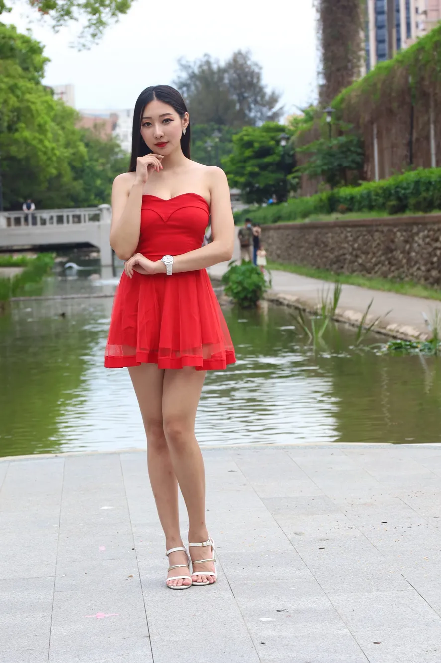 [Mzsock] NO.132 Wu Caijie’s small dress with high legs and beautiful legs street photography#[49P]-4