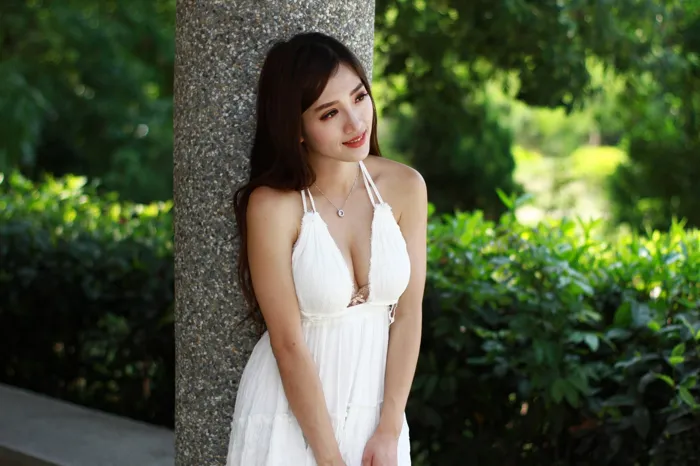 [Mzsock] NO.039 Go Go white dress high heels beautiful legs outdoor shot street photography#[106P]-1