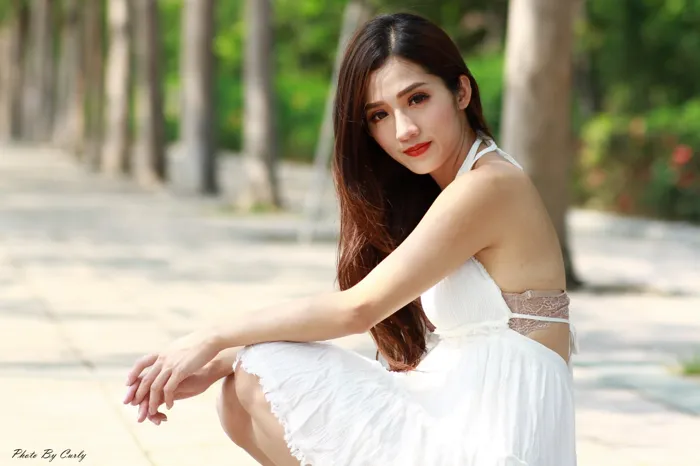 [Mzsock] NO.039 Go Go white dress high heels beautiful legs outdoor shot street photography#[106P]-5