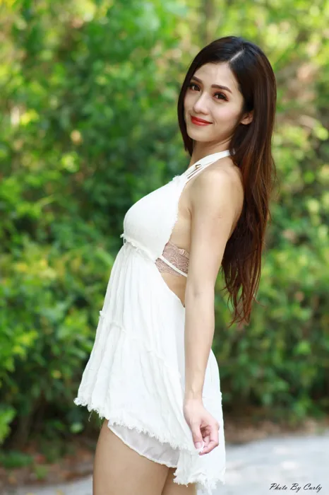 [Mzsock] NO.039 Go Go white dress high heels beautiful legs outdoor shot street photography#[106P]-1
